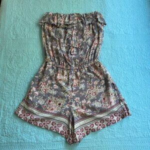 Angie Floral one piece romper